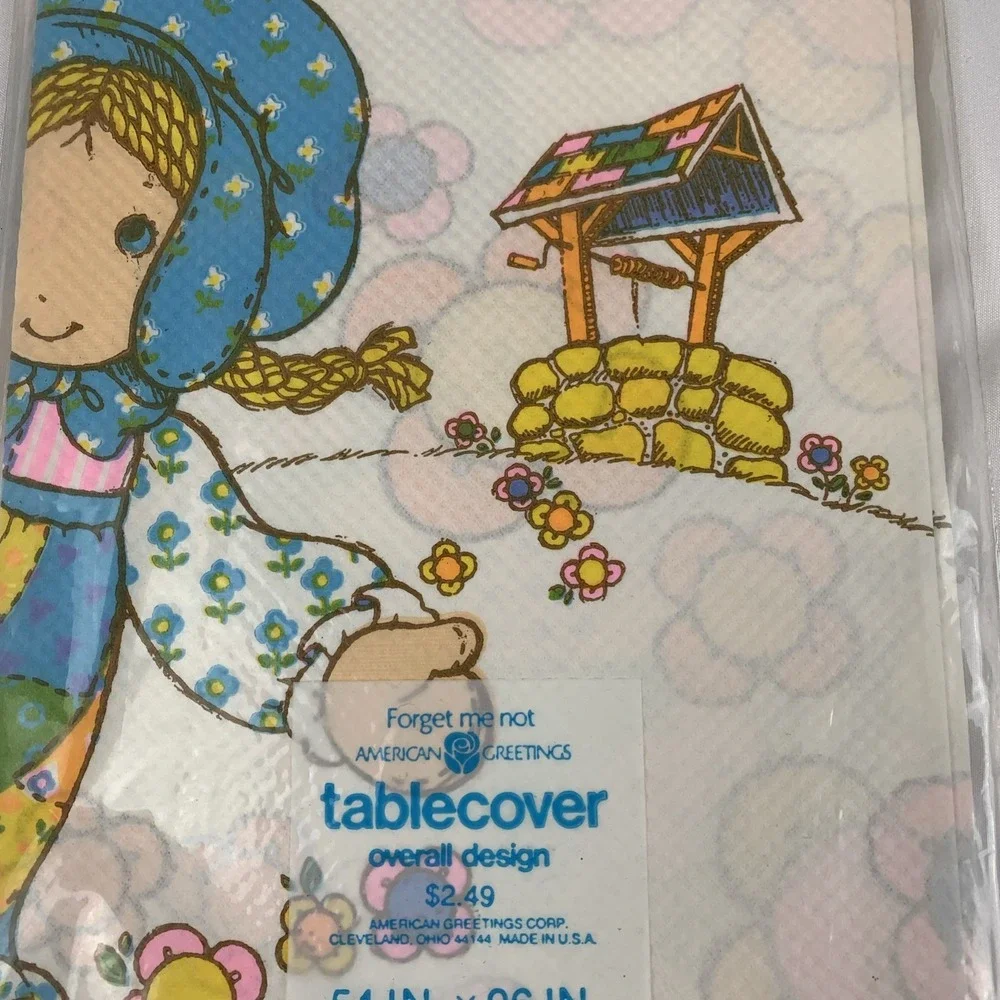 Vtg Holly Hobbie American Greetings Tablecover Made In USA NIP